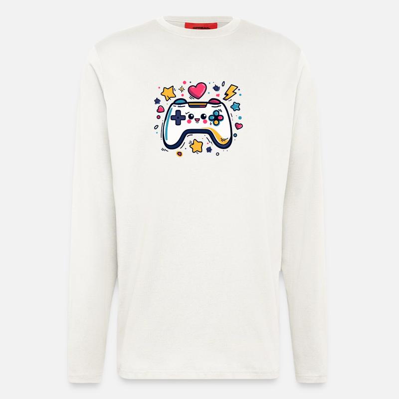 Kunterbunter Controller-Charme - Langarmshirt - made by SPREAD  - OFF WHITE