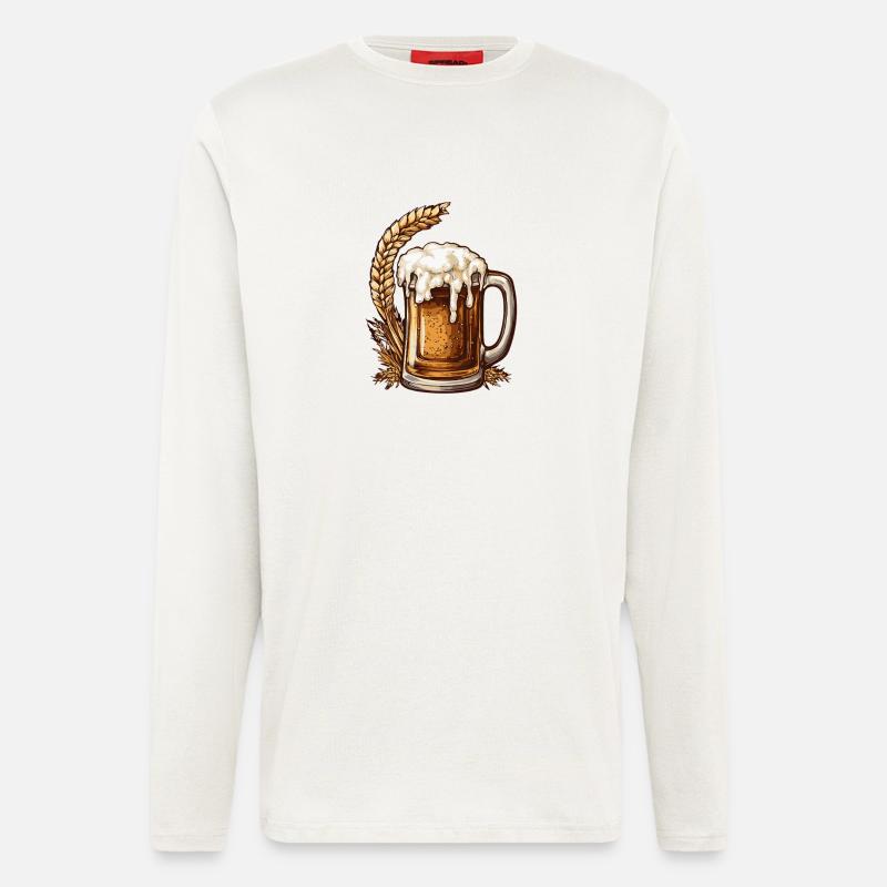 Bier Bierglas Weizenbier - Langarmshirt - made by SPREAD  - OFF WHITE