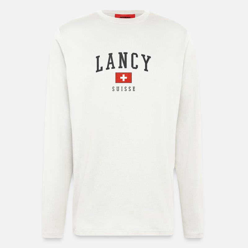 Lancy Suisse Typography Flag - Longsleeve - made by SPREAD - OFF WHITE