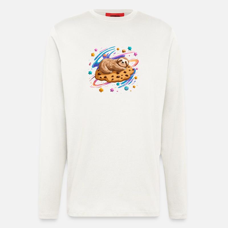 Space Sloth on Cookie - Longsleeve - made by SPREAD  - OFF WHITE