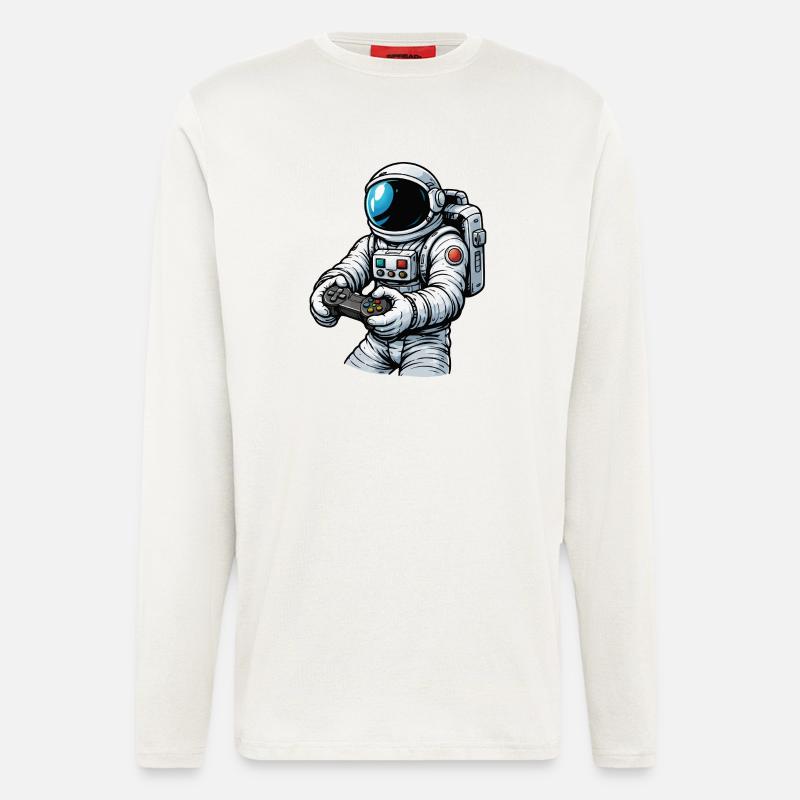Astronaut with game controller - Longsleeve - made by SPREAD  - OFF WHITE