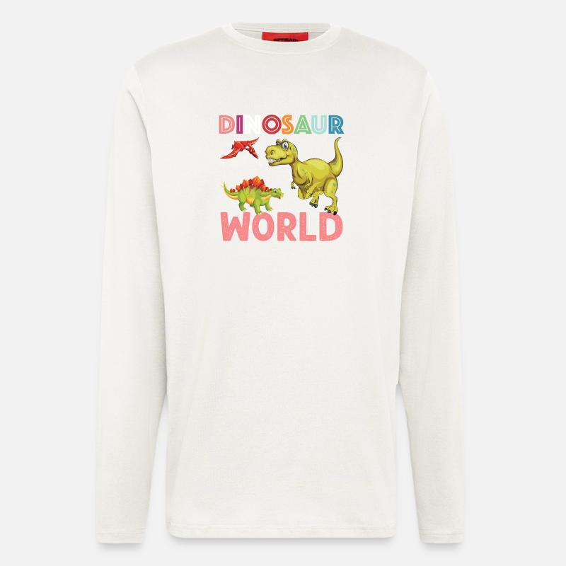 Dinosaur World nice - Langarmshirt - made by SPREAD  - OFF WHITE