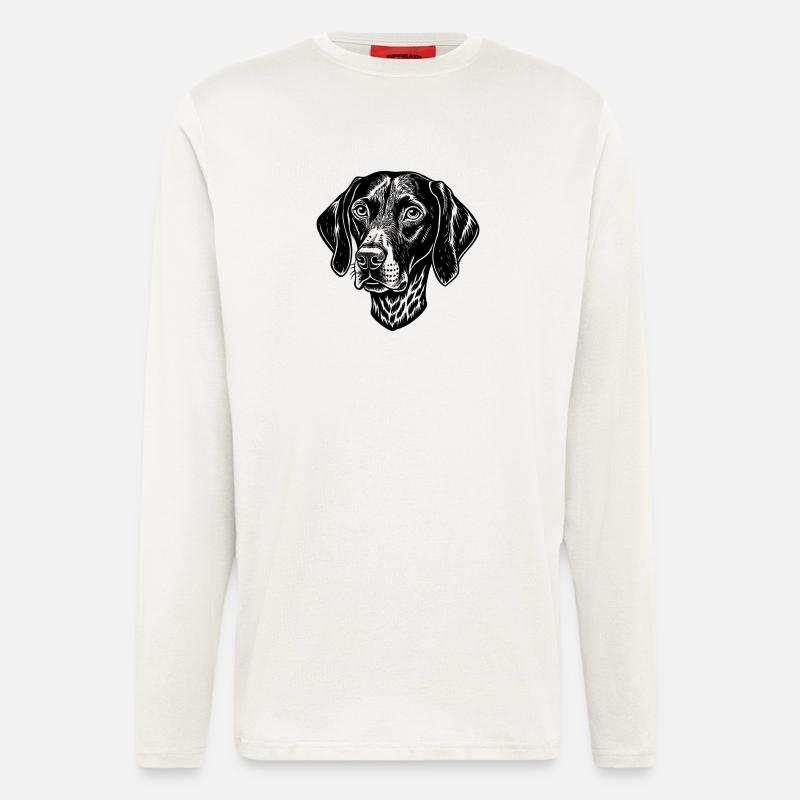 Pointer-Hund - Langarmshirt - made by SPREAD  - OFF WHITE