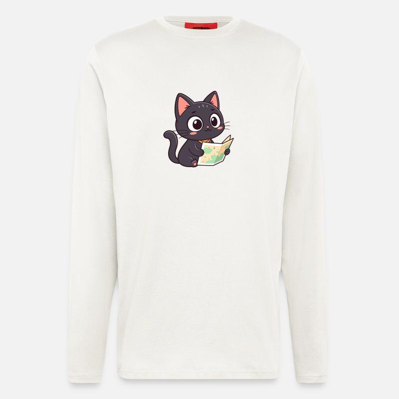 Lese- und Kartenchat - Langarmshirt - made by SPREAD  - OFF WHITE