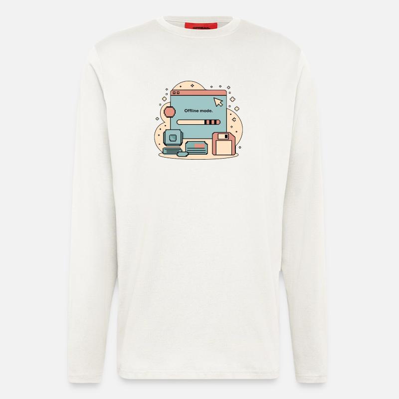 Offline Mode Retro Internet - Langarmshirt - made by SPREAD  - OFF WHITE