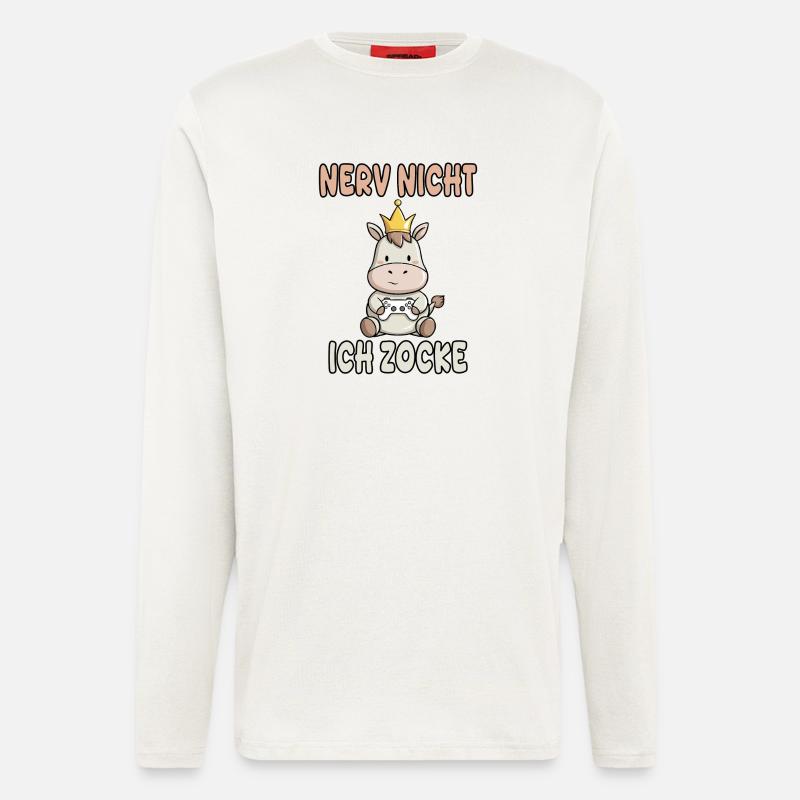 gaming spruch nerv nicht - Langarmshirt - made by SPREAD  - OFF WHITE