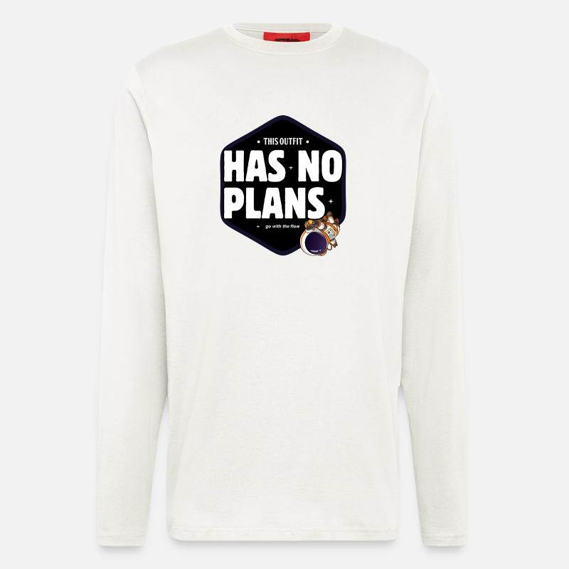 Has No Plans Space Outfit Meme - Longsleeve - made by SPREAD  - OFF WHITE