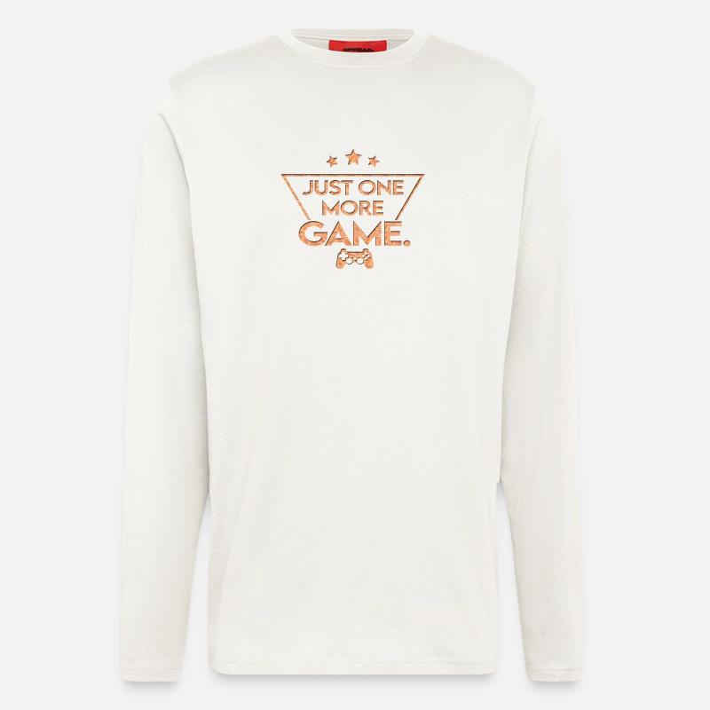 Just_one_more_game_-_retro_style_ - Langarmshirt - made by SPREAD  - OFF WHITE