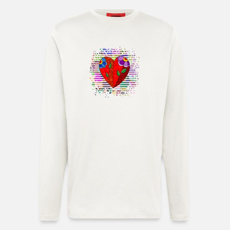 Herz - Langarmshirt - made by SPREAD  - OFF WHITE