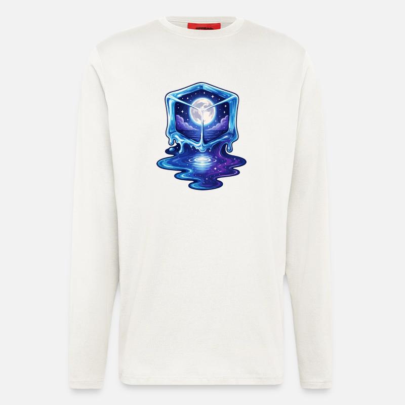 Kosmische Eiswürfel-Galaxie - Langarmshirt - made by SPREAD  - OFF WHITE