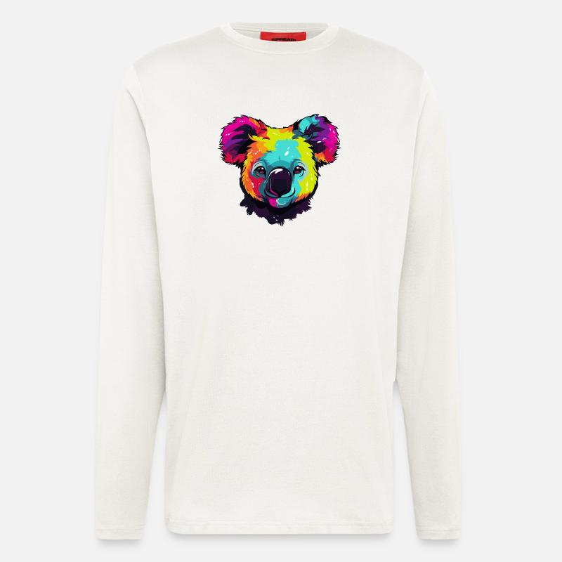 Bunter Koala Popkunst - Langarmshirt - made by SPREAD  - OFF WHITE