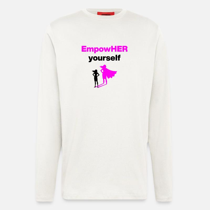 EMPOHER YOURSELF PINK EMPOWERMENT SUPERHELDIN - Langarmshirt - made by SPREAD - OFF WHITE