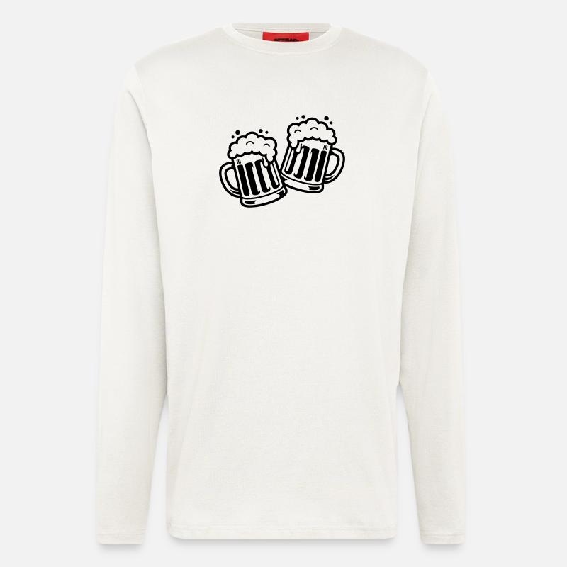 Bierkrug Prost Comic Bier - Langarmshirt - made by SPREAD  - OFF WHITE