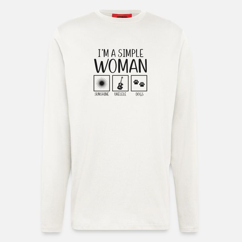 Hawaiian Ukulele Uke I'm A Simple - Langarmshirt - made by SPREAD - OFF WHITE