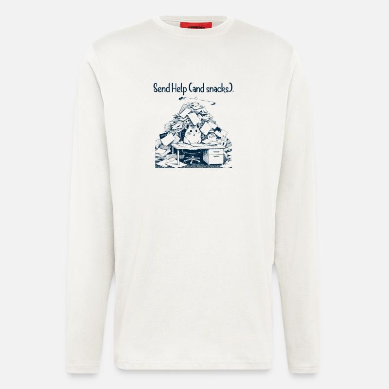 Hamster - Send Help and Snacks - Longsleeve - made by SPREAD  - OFF WHITE