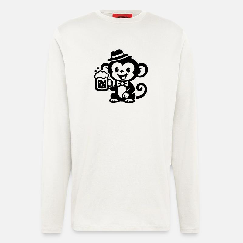 Monkey Beer - Longsleeve - made by SPREAD  - OFF WHITE