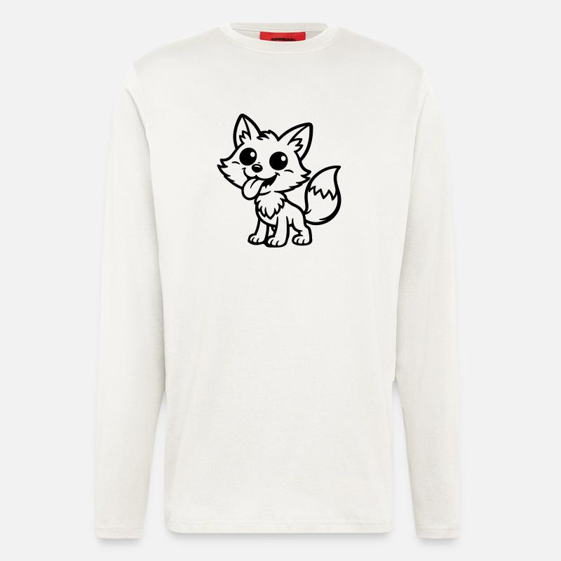Fox Comic Funny - Longsleeve - made by SPREAD  - OFF WHITE