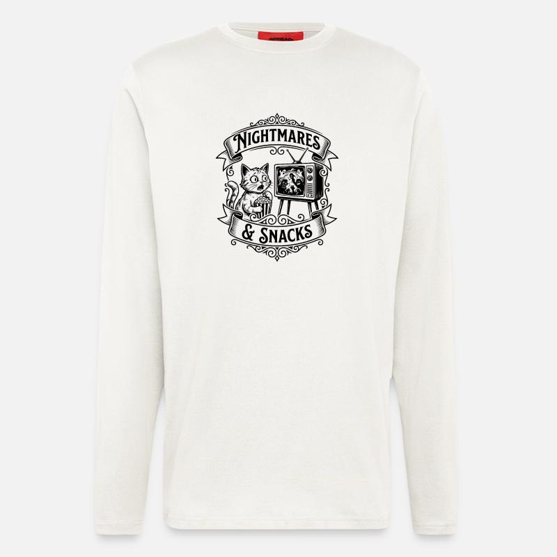 Nightmares & Snacks – Gruselkater - Langarmshirt - made by SPREAD  - OFF WHITE
