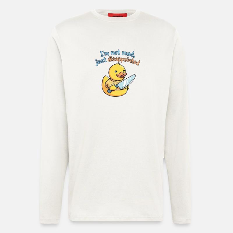 Enttäuschte Ente mit Messer - Langarmshirt - made by SPREAD  - OFF WHITE
