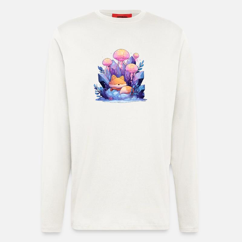Dream Fox in the Crystal Kingdom - Longsleeve - made by SPREAD  - OFF WHITE
