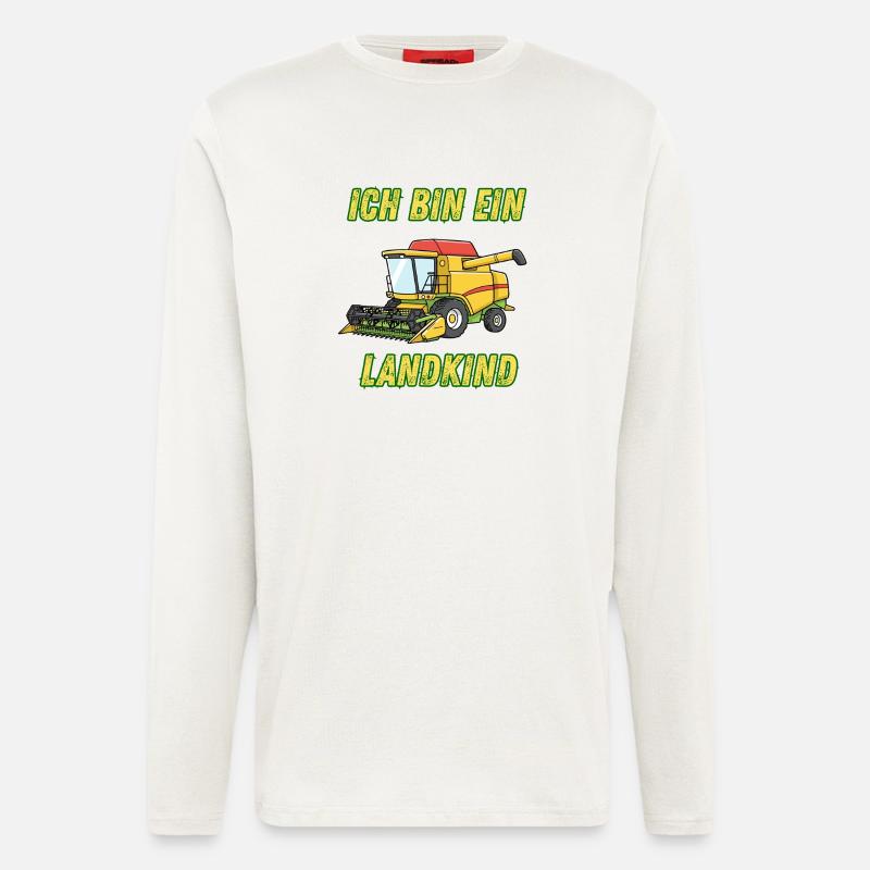Traktor - Ich bin ein Landkind - Langarmshirt - made by SPREAD  - OFF WHITE
