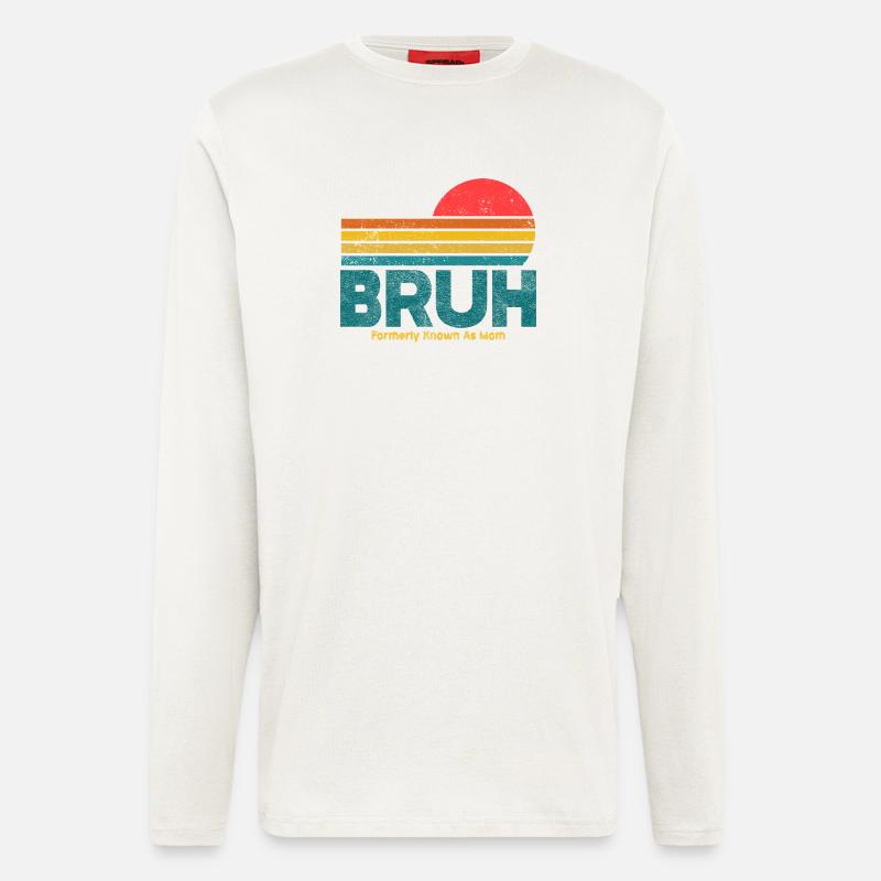 Retro Sunset Bruh Mama - Langarmshirt - made by SPREAD  - OFF WHITE