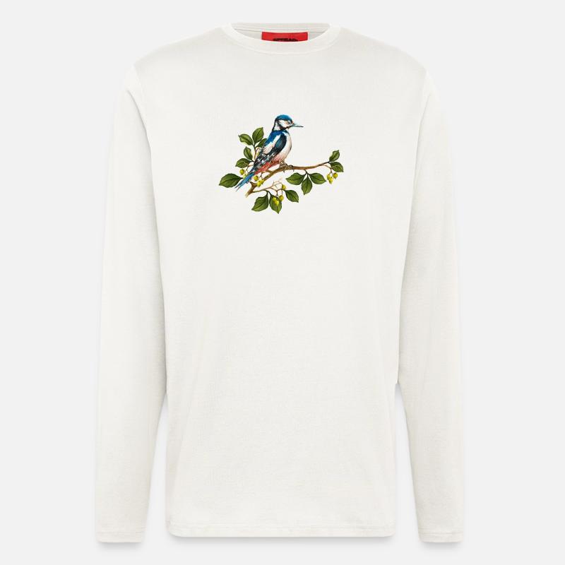 Bunter Vogel - Langarmshirt - made by SPREAD  - OFF WHITE