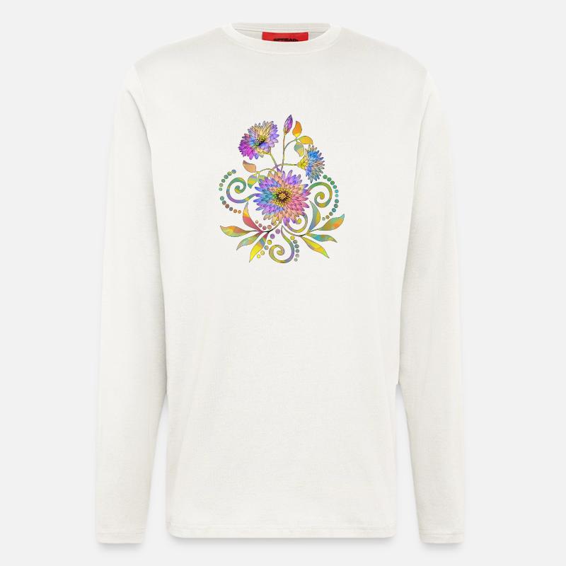 Blumen - Langarmshirt - made by SPREAD  - OFF WHITE