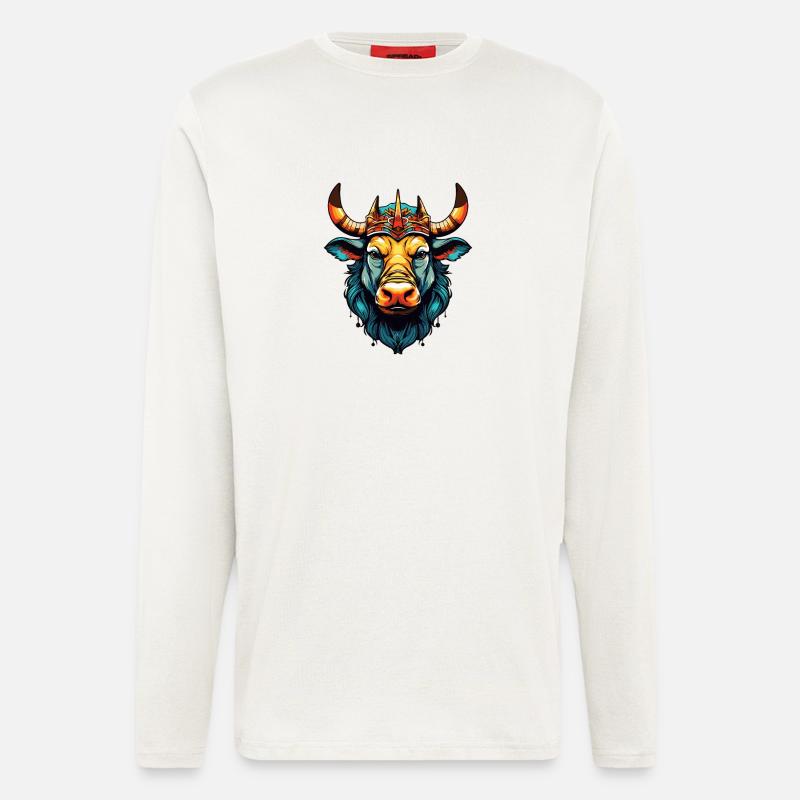Taurus Comic King - Longsleeve - made by SPREAD  - OFF WHITE