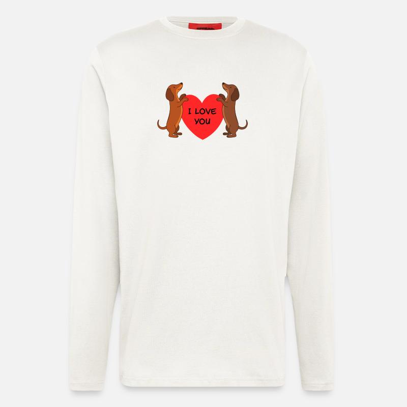 Dackel Liebe  - Langarmshirt - made by SPREAD  - OFF WHITE