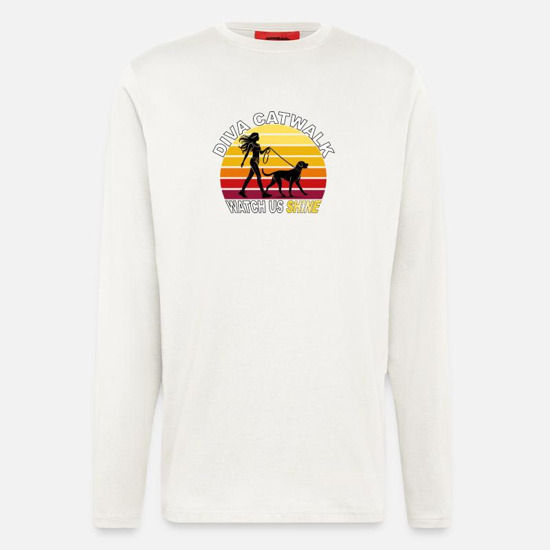 Diva Catwalk - Watch Us Shine Retro - Langarmshirt - made by SPREAD  - OFF WHITE