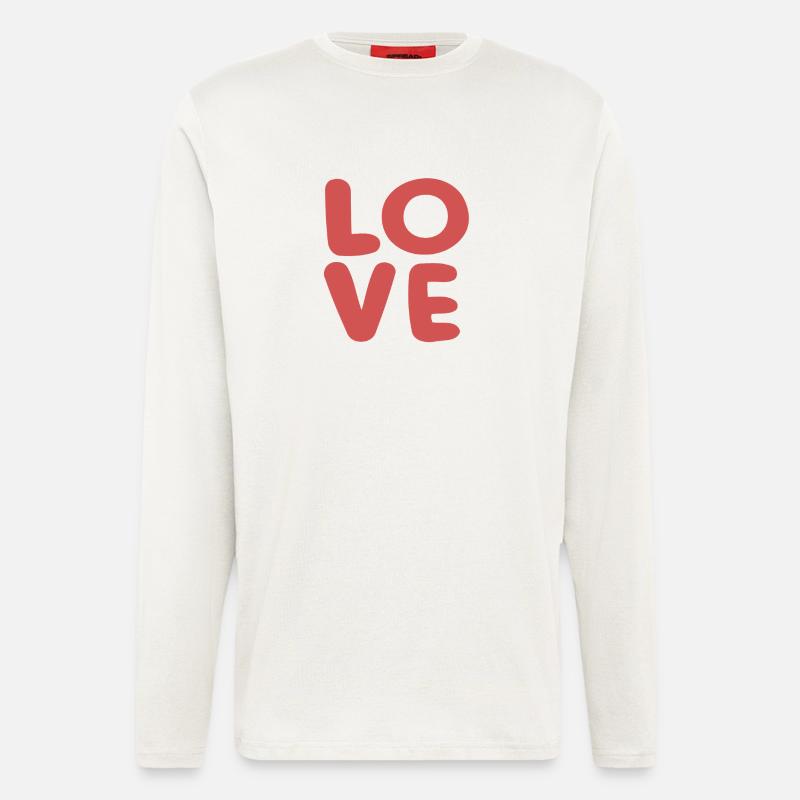 Love Soft Red Typography - Longsleeve - made by SPREAD - OFF WHITE