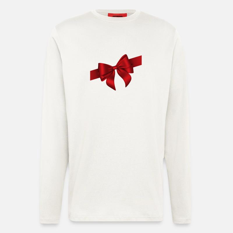 Red Bow Elegance - Langarmshirt - made by SPREAD  - OFF WHITE