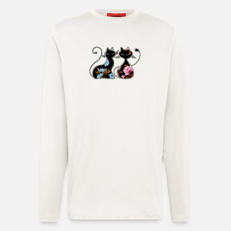 Katzen - Langarmshirt - made by SPREAD  - OFF WHITE