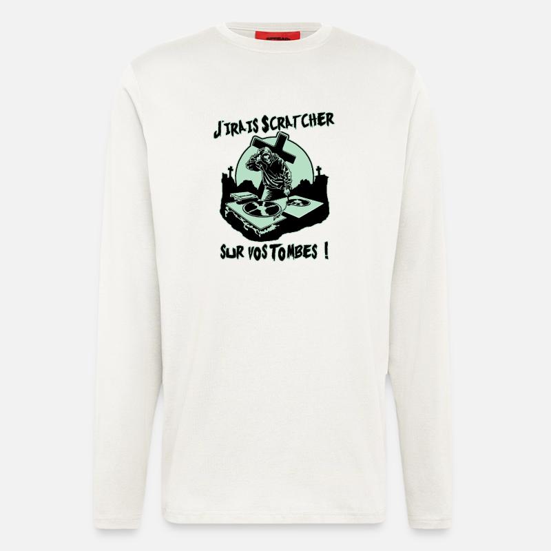 I'LL GO SCRATCH ON YOUR GRAVES! - Longsleeve - made by SPREAD - OFF WHITE
