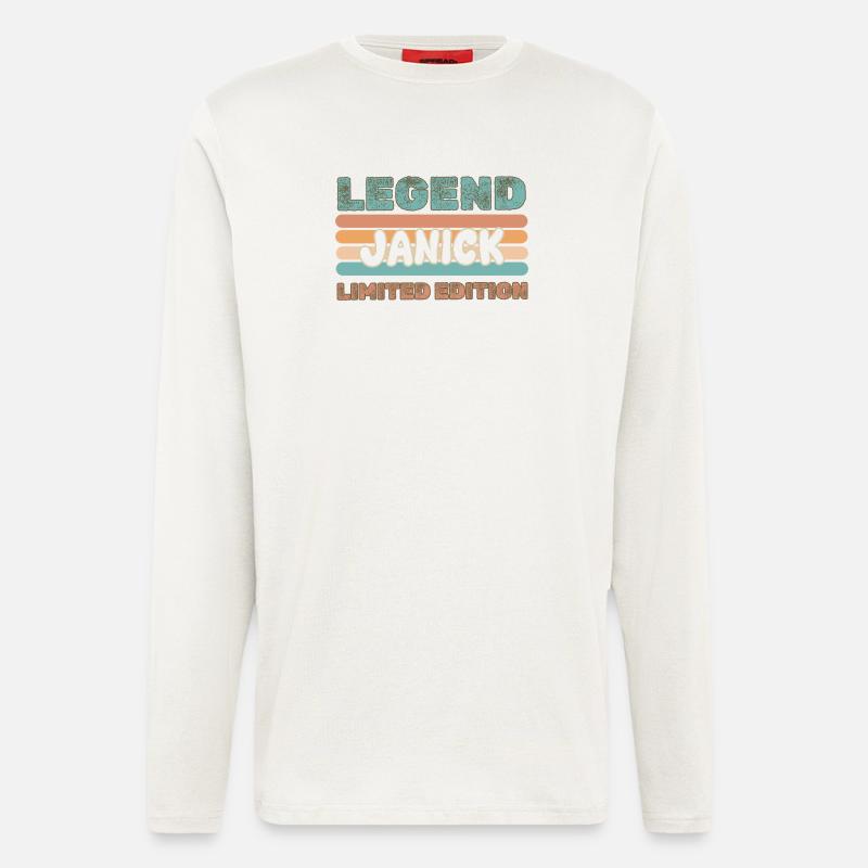 Janick als Vorname - Langarmshirt - made by SPREAD  - OFF WHITE