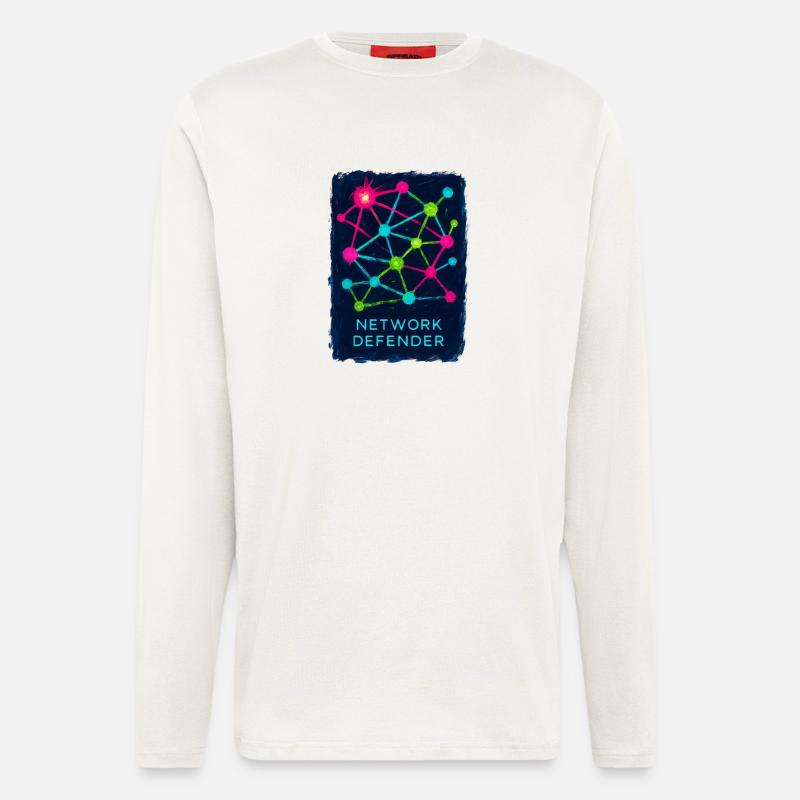 Network and Cyber Security Defender - Longsleeve - made by SPREAD  - OFF WHITE