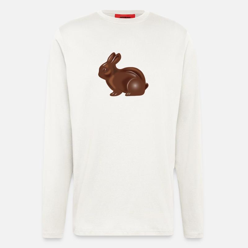 Classic chocolate Easter bunny motif - Longsleeve - made by SPREAD  - OFF WHITE
