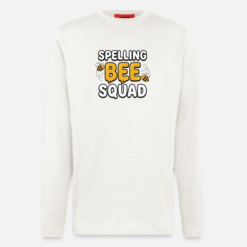 Spelling Bee Squad Cute Bee Team - Langarmshirt - made by SPREAD  - OFF WHITE