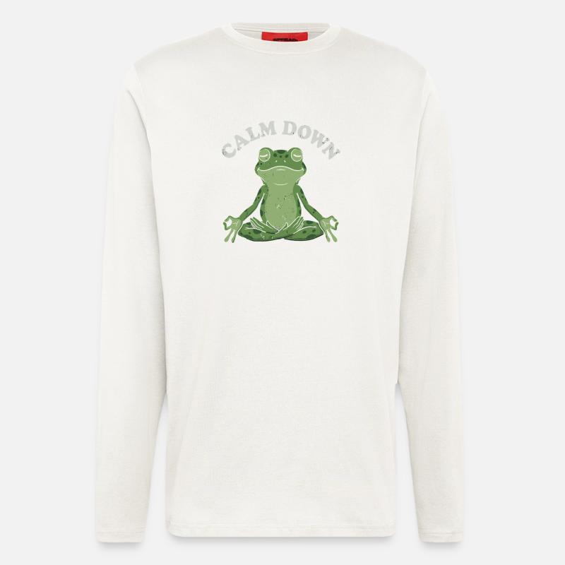 Little Toad Meditation Pose - Longsleeve - made by SPREAD  - OFF WHITE