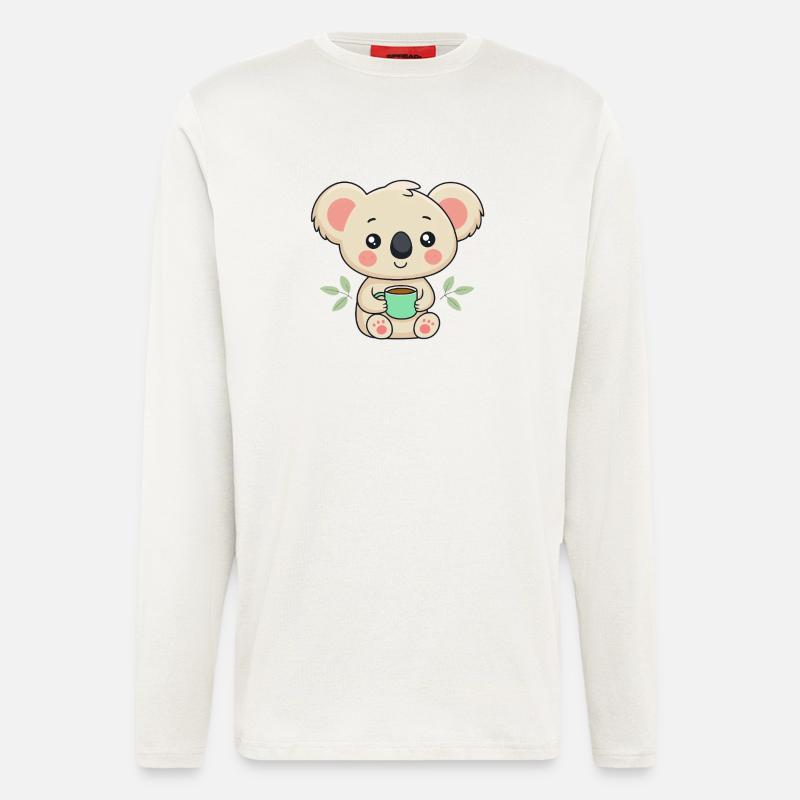 Koala-Süßkaffee - Langarmshirt - made by SPREAD  - OFF WHITE