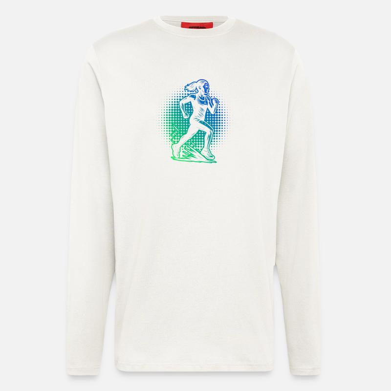 Compact running design for racing - Longsleeve - made by SPREAD  - OFF WHITE