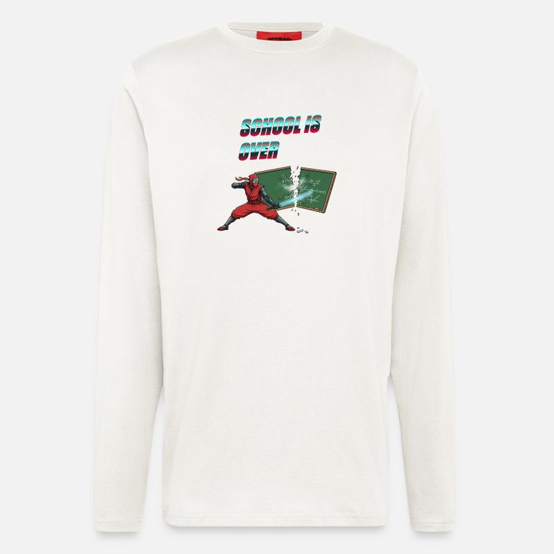 Ninja Schulschluss - Langarmshirt - made by SPREAD  - OFF WHITE
