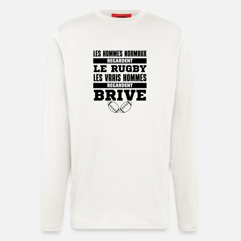 Rugby Brive Real Men - Longsleeve - made by SPREAD  - OFF WHITE