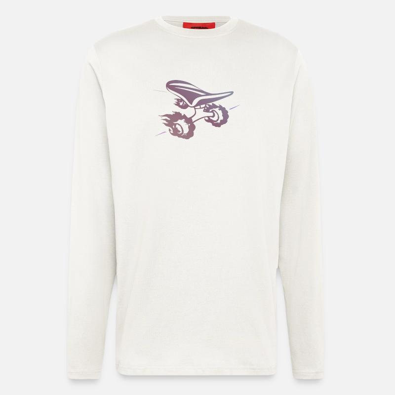 Gradient skateboard Silhouette Ride - Longsleeve - made by SPREAD  - OFF WHITE