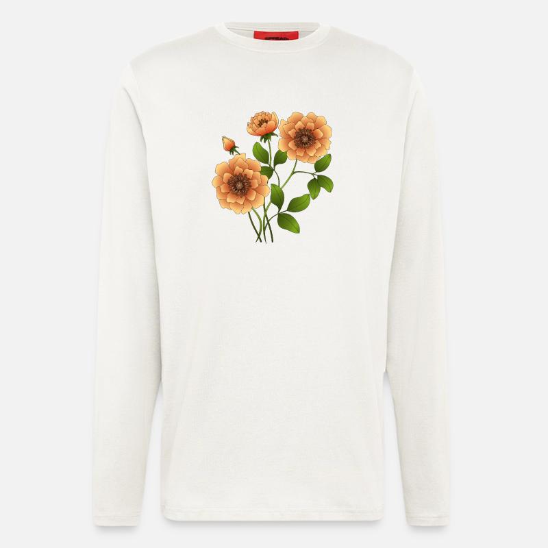 Blumen - Langarmshirt - made by SPREAD  - OFF WHITE