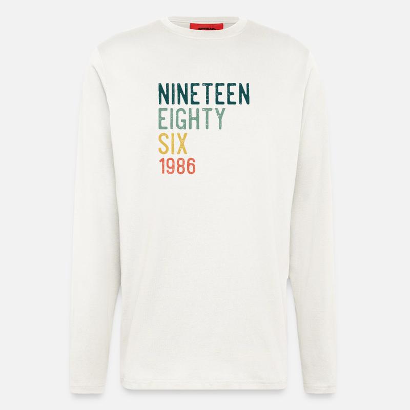 Nineteen Eighty-Six Retro - Longsleeve - made by SPREAD  - OFF WHITE