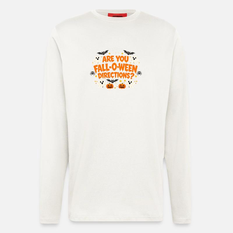 Bist du ein Herbst-O-Ween-Anleitungslehrer? Hallow - Langarmshirt - made by SPREAD  - OFF WHITE