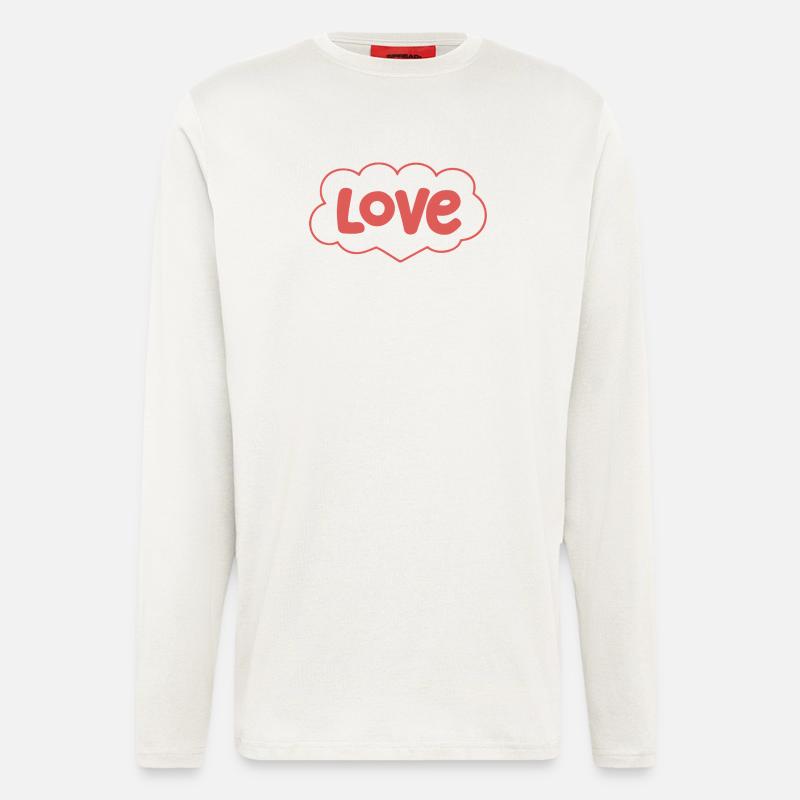 Liebe in Rosy Cloud - Langarmshirt - made by SPREAD  - OFF WHITE