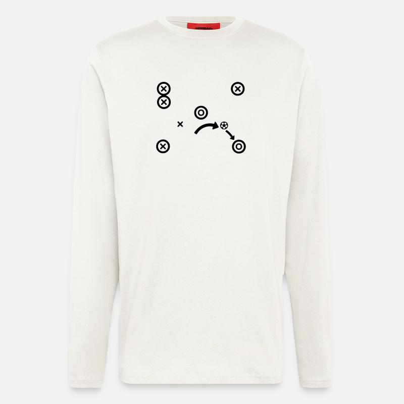 Soccer Tactics Coach Strategy Vector - Longsleeve - made by SPREAD  - OFF WHITE